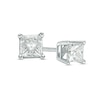 Previously Owned - 3/4 CT. T.W. Princess-Cut Diamond Solitaire Stud Earrings in 14K White Gold