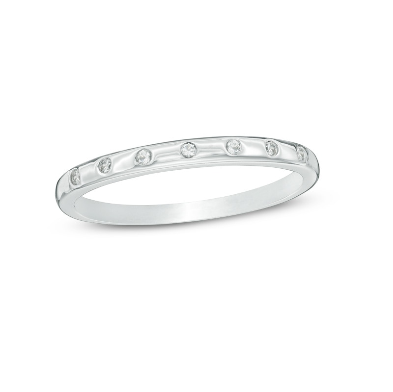 Previously Owned - Diamond Accent Wedding Band in 14K White Gold (H/SI2)