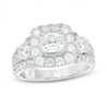 Thumbnail Image 1 of Previously Owned - Celebration Ideal 2 CT. T.W. Diamond Frame Three Stone Engagement Ring in 14K White Gold (I/I1)