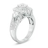 Thumbnail Image 2 of Previously Owned - Celebration Ideal 2 CT. T.W. Diamond Frame Three Stone Engagement Ring in 14K White Gold (I/I1)