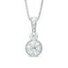 Thumbnail Image 1 of Previously Owned - 3/8 CT. T.W. Diamond Two Stone Pendant in 14K White Gold (I/I1)