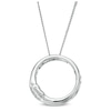 Thumbnail Image 1 of Previously Owned - Ever Us® 1/3 CT. T.W. Two-Stone Diamond Open Circle Pendant in 14K White Gold - 19"