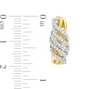 Previously Owned - 1/2 CT. T.W. Diamond Swirl Vintage-Style Hoop Earrings in 10K Gold