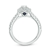 Previously Owned - Vera Wang Love Collection 3/4 CT. T.W. Oval Diamond Double Frame Engagement Ring in 14K White Gold