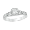 Thumbnail Image 1 of Previously Owned - 1/2 CT. T.W. Princess-Cut Diamond Frame Vintage-Style Engagement Ring in 10K White Gold