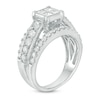 Thumbnail Image 2 of Previously Owned - 2 CT. T.W. Quad Princess-Cut Diamond Three Row Engagement Ring in 14K White Gold