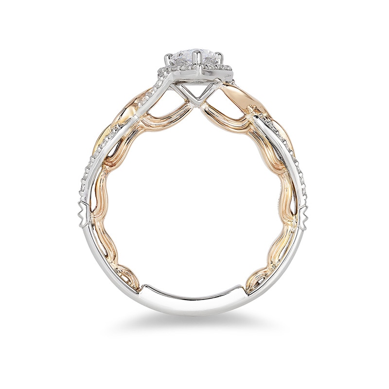Main Image 2 of Previously Owned - Enchanted Disney Rapunzel 3/4 CT. T.W. Pear-Shaped Diamond Engagement Ring in 14K Two-Tone Gold