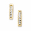 Previously Owned - 1/4 CT. T.W. Diamond Huggie Hoop Earrings in 10K Gold