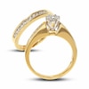 Thumbnail Image 2 of Previously Owned 1 CT. T.W.  Multi-Diamond Flower Soldered Bridal Set in 10K Gold