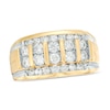Thumbnail Image 1 of Previously Owned - Men's 1-1/2 CT. T.W. Diamond Vertical Multi-Row Ring in 14K Gold