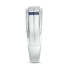 Thumbnail Image 3 of Previously Owned - Vera Wang Love Collection Men's 1/8 CT. T.W. Diamond and Sapphire Wedding Band in 14K White Gold