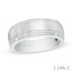 Thumbnail Image 1 of Previously Owned - Vera Wang Love Collection Men's 1/20 CT. T.W. Diamond Four Stone Wedding Band in 14K White Gold