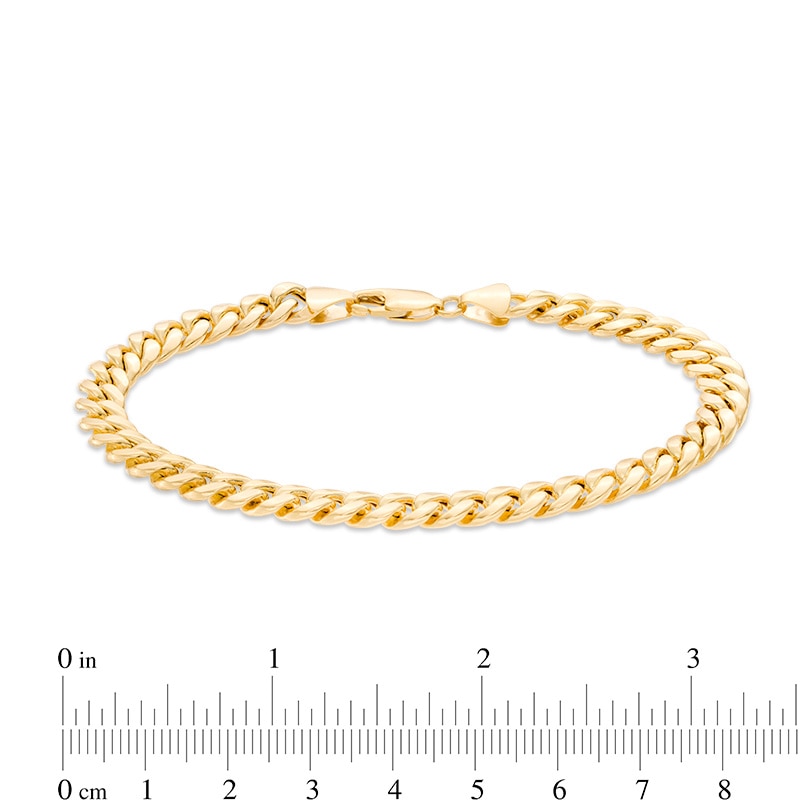 Main Image 3 of Previously Owned - Made in Italy Men's 6.8mm Cuban Link Chain Bracelet in 14K Gold - 8.5&quot;