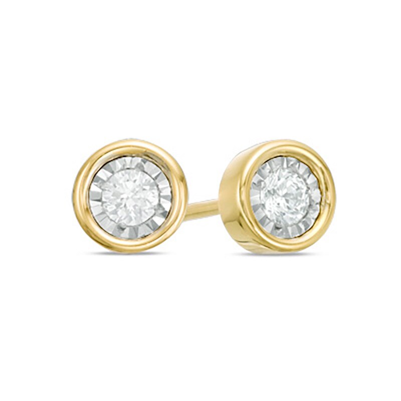 Previously Owned - 1/8 CT. T.W. Diamond Solitaire Stud Earrings in 10K Gold