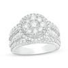 Thumbnail Image 1 of Previously Owned - 2 CT. T.W. Composite Diamond Frame Multi-Row Vintage-Style Engagement Ring in 10K White Gold