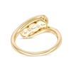 Thumbnail Image 3 of Previously Owned - 1/4 CT. T.W. Diamond Past Present Future® Bypass Engagement Ring in 10K Gold