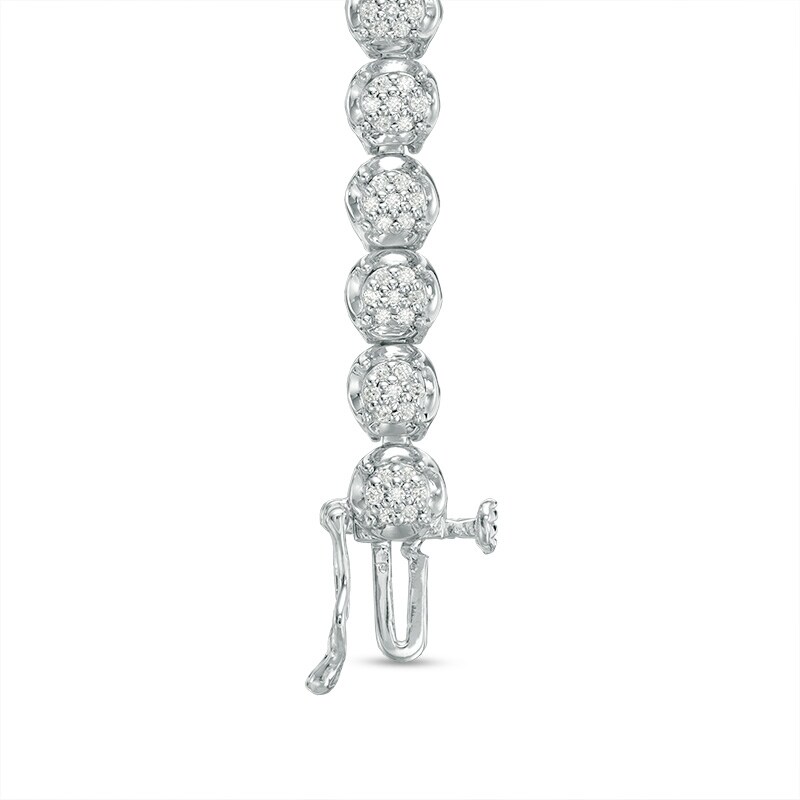Main Image 2 of Previously Owned - 1 CT. T.W. Composite Diamond Tennis Bracelet in 10K White Gold
