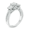 Thumbnail Image 2 of Previously Owned - 1 CT. T.W. Diamond Past Present Future® Split Shank Engagement Ring in 10K White Gold