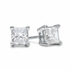 Thumbnail Image 0 of Previously Owned - 1 CT. T.W. Princess-Cut Diamond Solitaire Stud Earrings in 14K White Gold