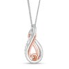 Thumbnail Image 4 of Previously Owned - Interwoven™ 1/6 CT. T.W. Diamond Pendant in Sterling Silver and 10K Rose Gold - 19"