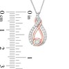 Thumbnail Image 5 of Previously Owned - Interwoven™ 1/6 CT. T.W. Diamond Pendant in Sterling Silver and 10K Rose Gold - 19"