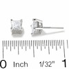 Thumbnail Image 2 of Previously Owned - 1 CT. T.W. Princess-Cut Diamond Solitaire Earrings in 14K White Gold