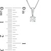 Thumbnail Image 3 of Previously Owned - 1/4 CT. Diamond Solitaire Pendant in 14K White Gold (J/I2)