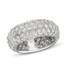 Previously Owned - 2-7/8 CT. T.W. Diamond Multi-Row Eternity Band in 14K White Gold