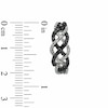Thumbnail Image 2 of Previously Owned - 1/2 CT. T.W. Enhanced Black and White Diamond Loose Braid Hoop Earrings in Sterling Silver