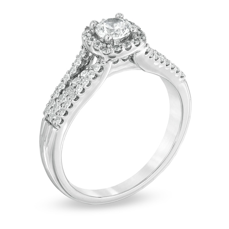 Main Image 2 of Previously Owned - Celebration Lux® 3/4 CT. T.W. Diamond Engagement Ring in 18K White Gold (I/SI2)