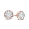Thumbnail Image 1 of Previously Owned - 1/8 CT. T.W. Diamond Cluster Stud Earrings in 10K Rose Gold