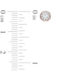 Thumbnail Image 2 of Previously Owned - 1/8 CT. T.W. Diamond Cluster Stud Earrings in 10K Rose Gold