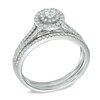 Thumbnail Image 1 of Previously Owned - 1/2 CT. T.W. Diamond Double Frame Bridal Set in 14K White Gold