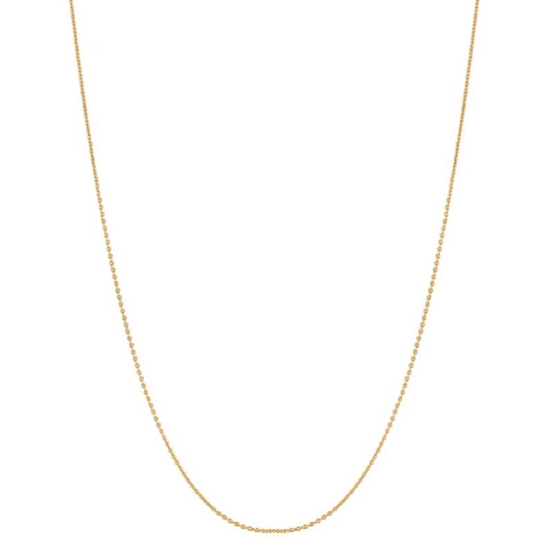 Main Image 1 of Previously Owned - 0.7mm Cable Chain Necklace in 14K Gold - 18"