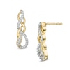 Thumbnail Image 1 of Previously Owned - Diamond Accent Cascading Teardrop Earrings in 10K Gold