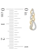 Thumbnail Image 1 of Previously Owned - Diamond Accent Cascading Teardrop Earrings in 10K Gold
