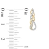 Thumbnail Image 2 of Previously Owned - Diamond Accent Cascading Teardrop Earrings in 10K Gold