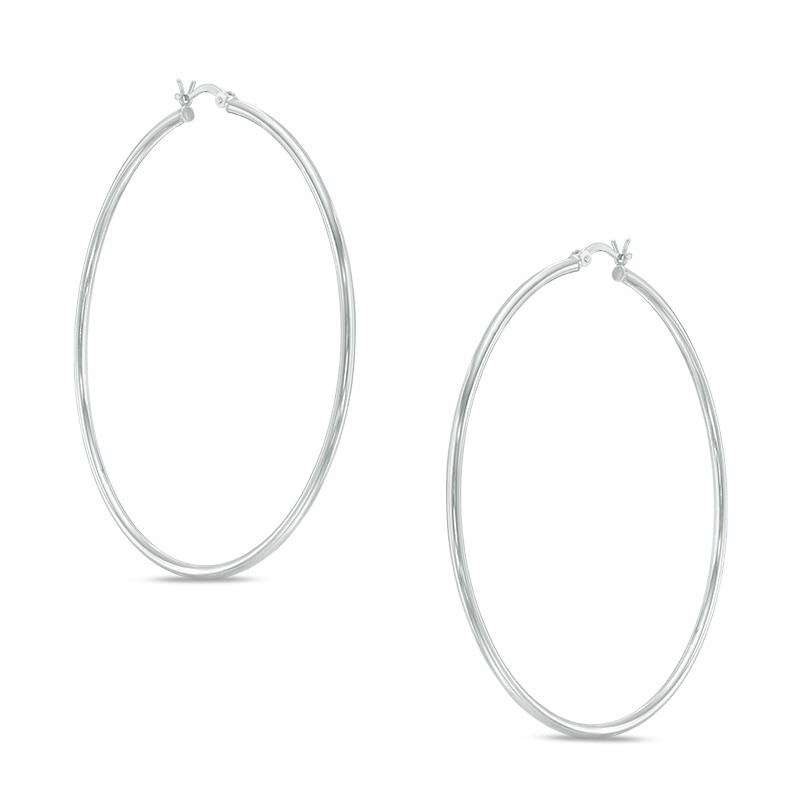 Main Image 1 of Previously Owned - 62mm Hoop Earrings in Sterling Silver