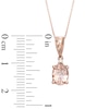 Thumbnail Image 2 of Previously Owned - Oval Morganite and Diamond Accent Pendant in 10K Rose Gold