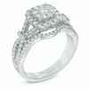 Thumbnail Image 2 of Previously Owned - 1 CT. T.W. Composite Diamond Frame Bridal Set in 14K White Gold