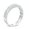 Thumbnail Image 2 of Previously Owned - Men's 1/4 CT. T.W. Diamond Vintage-Style Wedding Band in 10K White Gold