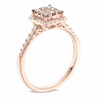 Thumbnail Image 1 of Previously Owned - 1/2 CT. T.W. Champagne and White Diamond Square Cluster Frame Ring in 10K Rose Gold