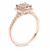 Thumbnail Image 2 of Previously Owned - 1/2 CT. T.W. Champagne and White Diamond Square Cluster Frame Ring in 10K Rose Gold