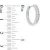 Thumbnail Image 1 of Previously Owned - 1/4 CT. T.W. Diamond Channel-Set Hoop Earrings in 14K White Gold