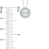 Thumbnail Image 2 of Previously Owned - 1/4 CT. T.W. Diamond Circle Frame Pendant in 10K White Gold