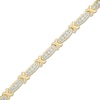 Thumbnail Image 1 of Previously Owned - 1 CT. T.W. Diamond "X" Bracelet in 10K Gold