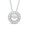 Thumbnail Image 0 of Previously Owned - 1/2 CT. T.W. Diamond Vintage-Style Circle Pendant in 14K White Gold