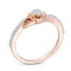 Thumbnail Image 2 of Previously Owned - 1/8 CT. T.W. Composite Diamond Poppy Flower Ring in 10K Rose Gold