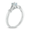 Thumbnail Image 2 of Previously Owned - Oval Aquamarine and Diamond Accent Collar Pendant and Ring Set in Sterling Silver