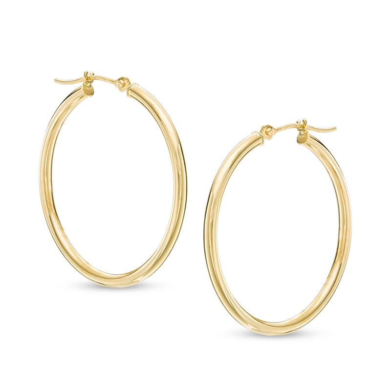 Main Image 1 of Previously Owned - 30mm Hoop Earrings in 14K Gold